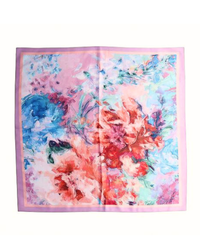 Satijnen sjaaltje met aquarelprint