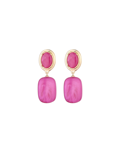Oorbellen met marmerlook hanger