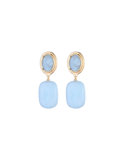 Oorbellen met marmerlook hanger