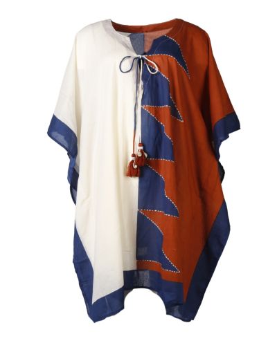 Kaftan met colorblock print