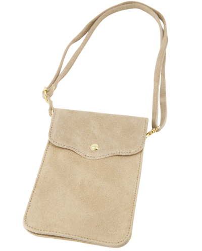 Beige suède telefoontasje
