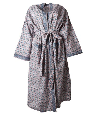 Lange kimono met bloemenprint