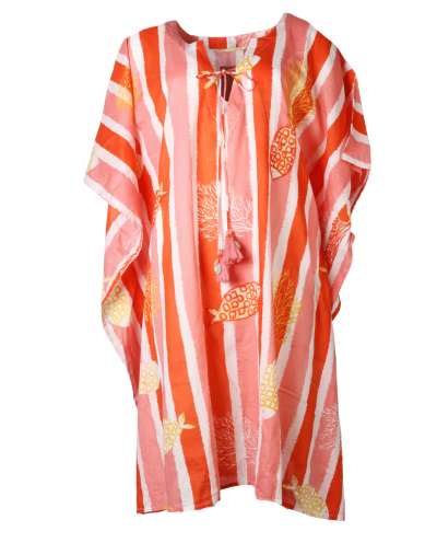 Kaftan met vissenprint