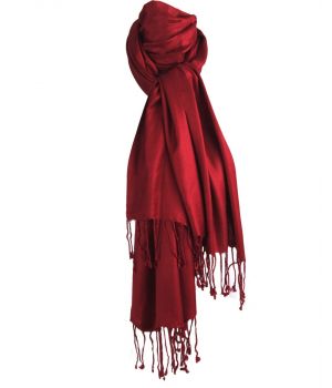 Wijnrode pashmina sjaal