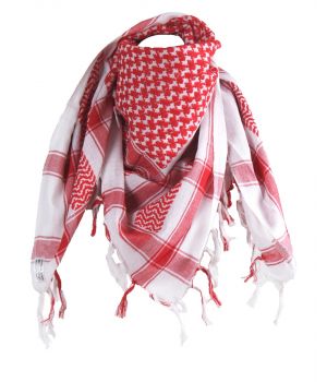 PLO/ Arafat sjaal in wit en rood