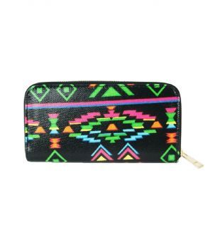 Multicolor lac boFF portemonnee met Azteken motief