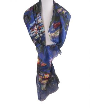Sjaal met afbeelding van 'Waterlelies'' van Monet