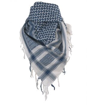 PLO sjaal / Arafat sjaal in blauw-wit