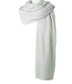 Kasjmier-blend sjaal/omslagdoek in bleekgroen