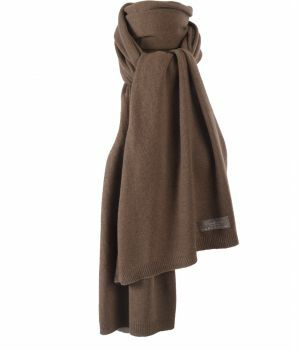 Kasjmier-blend sjaal in bruin