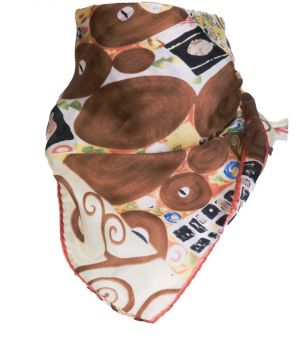 Zijden sjaal met schilderij van Gustav Klimt