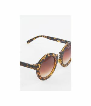 Ronde retro luipaard zonnebril
