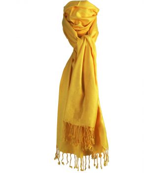 Gele pashmina sjaal