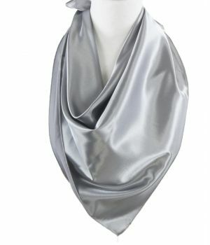 Vierkante satijnen sjaal in grijs