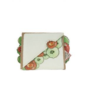Handgemaakte portemonnee met groente thema