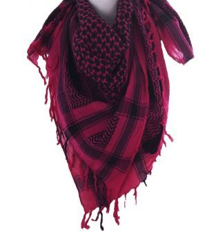 PLO sjaal / Arafat sjaal in hardroze-zwart