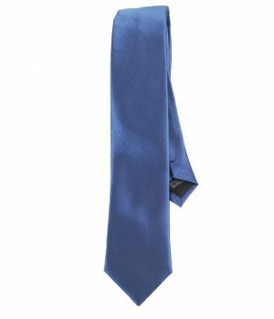 Jeansblauwe zijde-blend stropdas