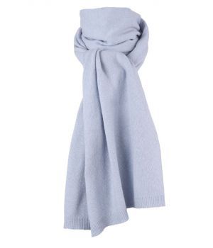 Kasjmier-blend sjaal in lichtblauw