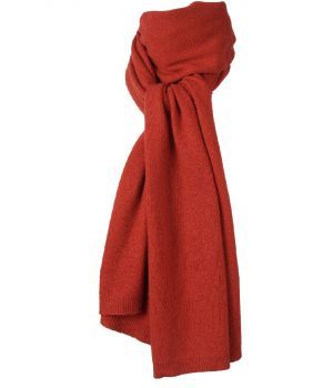 Kasjmier-blend sjaal in roest-oranje