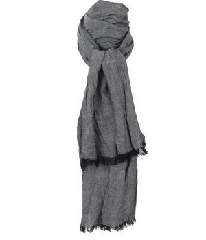 Katoenen sjaal in gemêleerde grijs