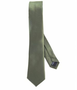 Legergroene zijde-blend stropdas
