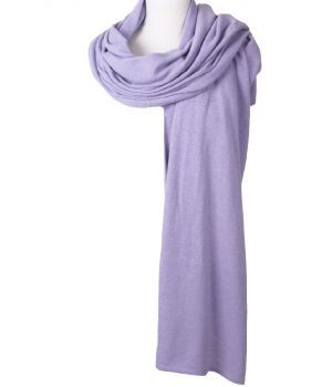 Lila kasjmier-blend sjaal/omslagdoek 