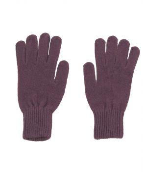 Fijngebreide handschoenen in mauve