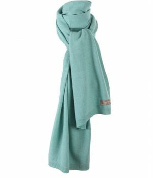 Kasjmier-blend sjaal in mintgroen