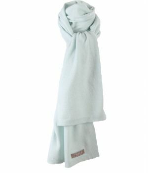 Kasjmier-blend sjaal in licht-mintgroen