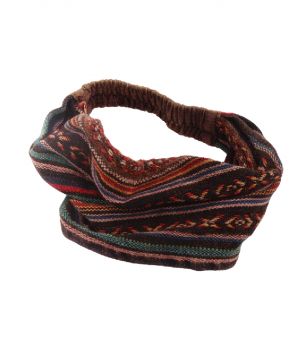 Geweven katoenen aztec haarband in multicolor