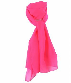 Neon roze crêpe voile sjaal