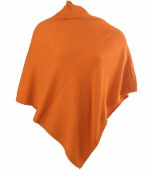 Oranje kasjmier-blend poncho