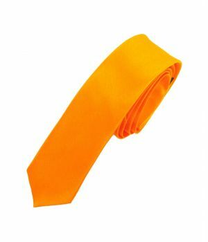 Fel oranje extra skinny stropdas