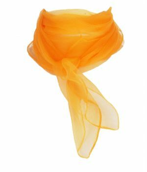 Oranje crêpe voile sjaal