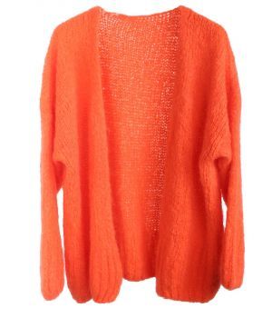 Mohair-blend vest in oranje