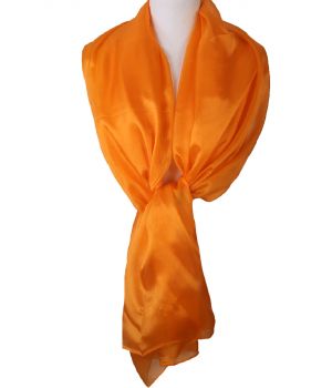 Zijden stola/sjaal in oranje