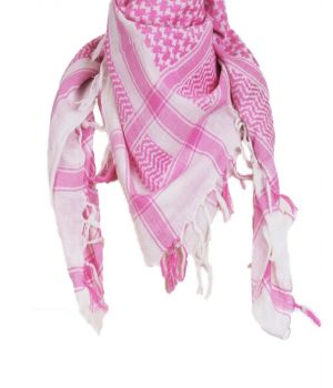PLO sjaal / Arafat sjaal in roze-wit