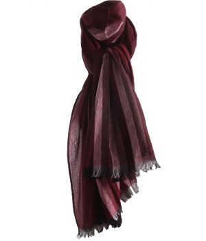 Bordeauxrode sjaal met ruiten