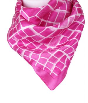 Vierkante zijden sjaal met giraffen-print 