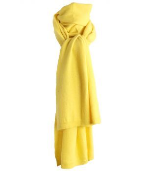 Kasjmier-blend sjaal in geel
