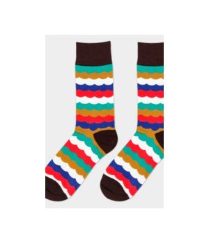 trendy sokken met multicolor golfstructuur