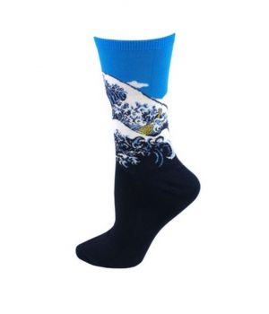 Art sokken met "De grote golf" van de Kanagawa