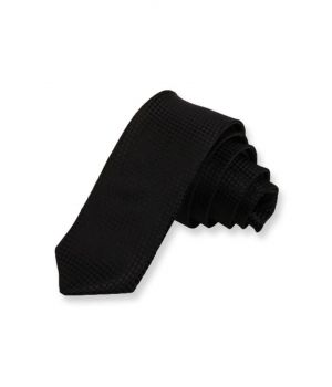 Zwarte extra skinny stropdas in polysatijn