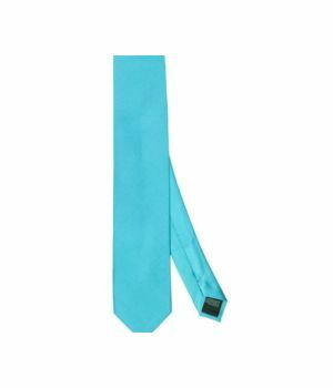 Turquoise zijden stropdas