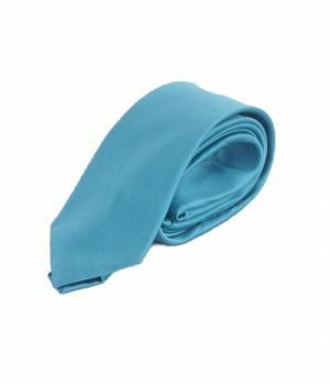 Turquoise extra skinny stropdas in polysatijn