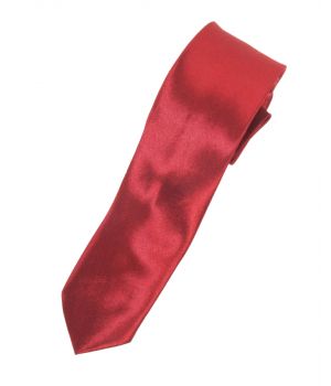 Wijnrode trendy extra skinny stropdas