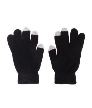 Zwarte iGloves Touchscreen handschoenen met Etip vingertoppen